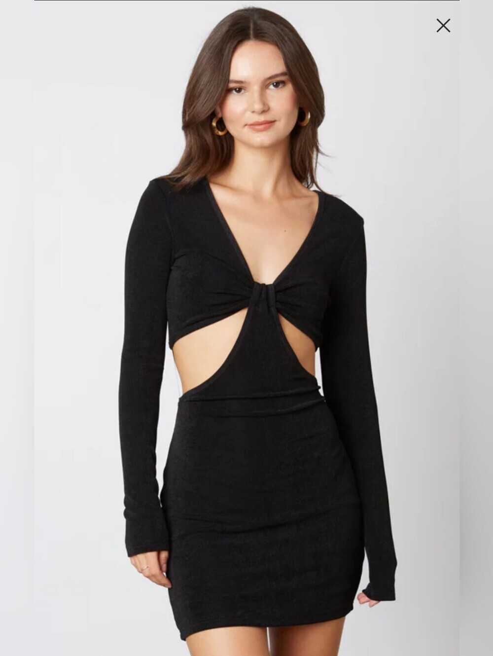 Hello Molly Side Cutout Deep V Cocktail Party Club Bodycon Dress